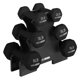thumbnail image 1 of Set de Mancuernas HolaHatha 9 kg de Neopreno con Soporte Negro, 1 of 9