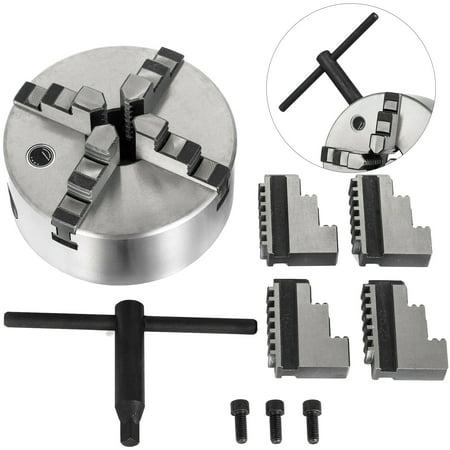 

VEVOR Lathe Chuck K12-160 6 inch 4-Jaw Mini Lathe Chuck Quality Cast Iron Material Lathe Chuck Self-centering With Two Sets Of Jaws for Lathe Machine
