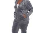 thumbnail image 5 of White Mark Women's Plus Size 2 Piece Velour Tracksuit Set, 5 of 5