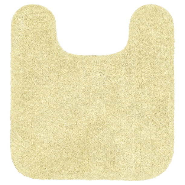 Solid Yellow Nylon Bath Rug Contour, Rust Colored Contour Bath Rugby