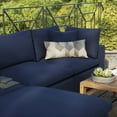 thumbnail image 4 of Modular Lounge Sectional Deep Sofa Set, Blue Navy, Fabric, Modern Contemporary, Outdoor Patio Balcony Cafe Bistro Garden Furniture Hotel Hospitality, 4 of 10