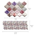 thumbnail image 5 of Walplus Peel and Stick Backsplash Arabesque Old Rose Mocha 3D Tile Decals 8 Sheets 11" x 8", 5 of 7