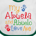 thumbnail image 4 of Inktastic My Abuela and Abuelo Love Me Boys or Girls Baby Bib, 4 of 4