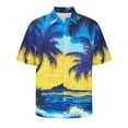 thumbnail image 7 of Yieetim Mens Swim Shirts, Tropical Holiday Summer Beach Short Sleeve Button Down Shirts, Quickly Dry Hawaiian Small V-Neck Shirts, Vintage Print Board Swim Shirts For Surfing XXL, 7 of 7