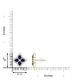 thumbnail image 2 of ANGARA Natural 1.36 Ct Sapphire Clover Stud Earrings with Diamonds in 14K Yellow Gold for Women (Size-4x3mm) | Anniversary, Jewelry Gift for Women | Natural Blue Sapphire Earrings, 2 of 7
