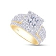 thumbnail image 4 of AFFY Princess & Round Cut White Natural Diamond Fashion Invisible Ring In 10k Yellow Gold (3 cttw) Ring Size-4, 4 of 6