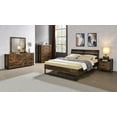thumbnail image 5 of ACME Juvanth Wooden Queen Platform Bed in Oak and Black, 5 of 5