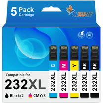 232XL Ink Cartridges for Epson 232 Ink Cartridges Combo Pack for XP-4205 Workforce WF-2950 Ink (2 Black Cyan Magenta Yellow, 5 Pack)