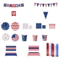 thumbnail image 2 of shyuyusa 19 Piece All Inclusive Party Decor Kit, Complete Hanging Flag Tableware Curtain Combination for Indoor Outdoor Festival Scene Setup, 2 of 7