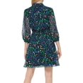 thumbnail image 2 of Women's V-Neck Printed A-Line Dress Black Multi 14, 2 of 2