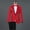 Bright Red, variant on Men Sequin Embroidery Suit Men Wedding Groom Tuxedo Suits Pants Mens One Button Peak Lapel Stage Costume