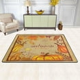 thumbnail image 2 of Dreamtimes Pumpkin Autumn Vintage Area Rug 36x24in Fall Rustic Harvest Non-Slip Floor Carpet Comfort Floor Mats Decor for Indoor Living Dining Room and Bedroom Area, 2 of 7