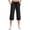 01:Black, variant on Special Magic Women Capri Pants Cotton Yoga Wide Leg Pajama Pants Capris Sweatpants Sports