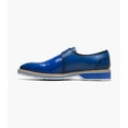 thumbnail image 4 of Stacy Adams Bartram Plain Toe Monk Strap Patent Shoes Blue 25724-400, 4 of 7