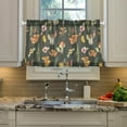 thumbnail image 5 of Mushroom Kitchen Curtains 2 Panels UV Protected Tier Curtains, Half Window Curtains Kitchen Tiers for Guest Room Bathroom Sink Laundry Room Basement,24 x 27 Inch, 5 of 7
