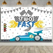 Custom 7x5ft Race Car 1st Birthday Backdrop Fast One Red Race Car Birthday Party Photography Background Racing Car Theme Checkered Flag Fast One Decoration Banner Happy Birthday Party Decor Supplies