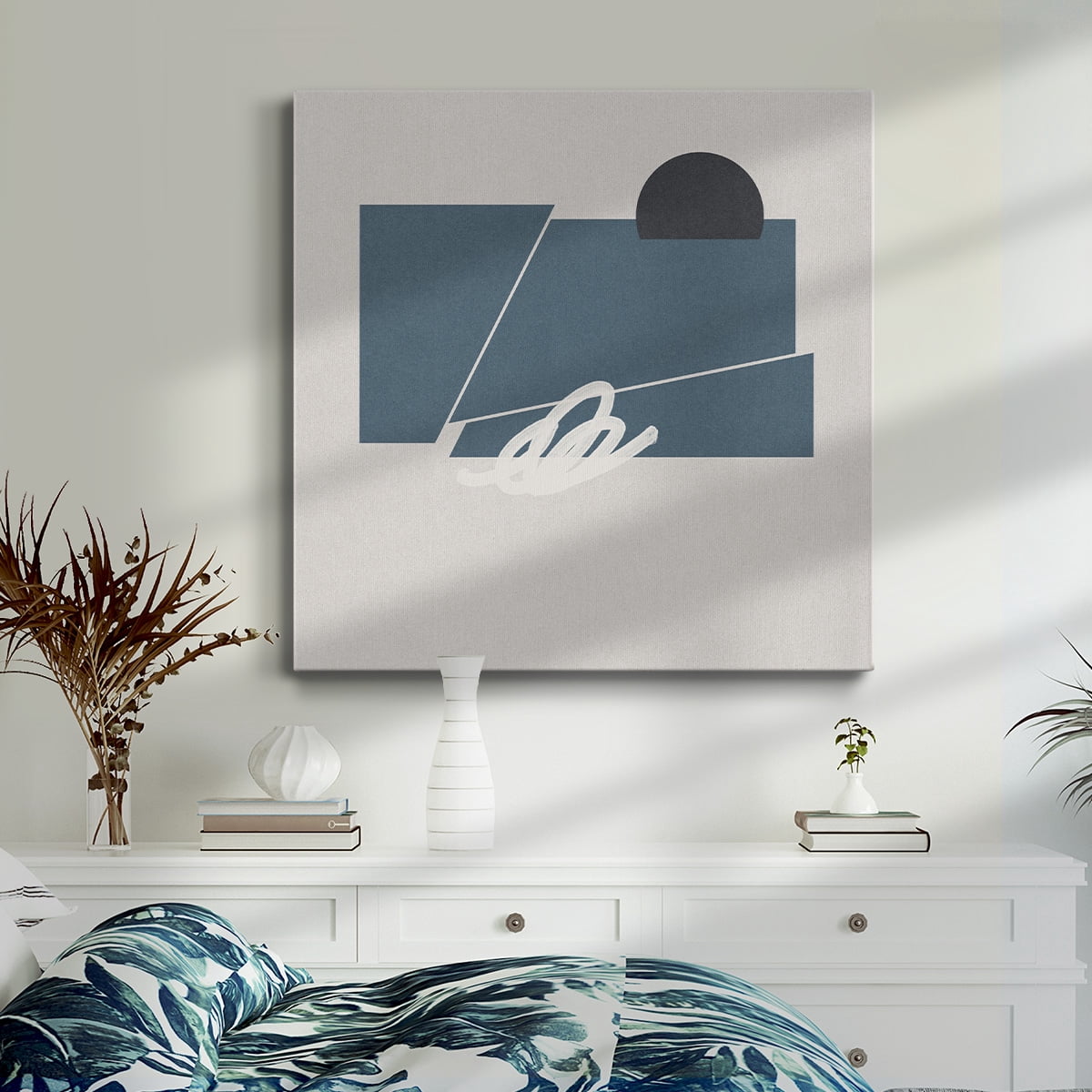 Wexford Home Blue Felt III-Premium Gallery Wrapped Canvas, 24" x 24" - Ready to Hang