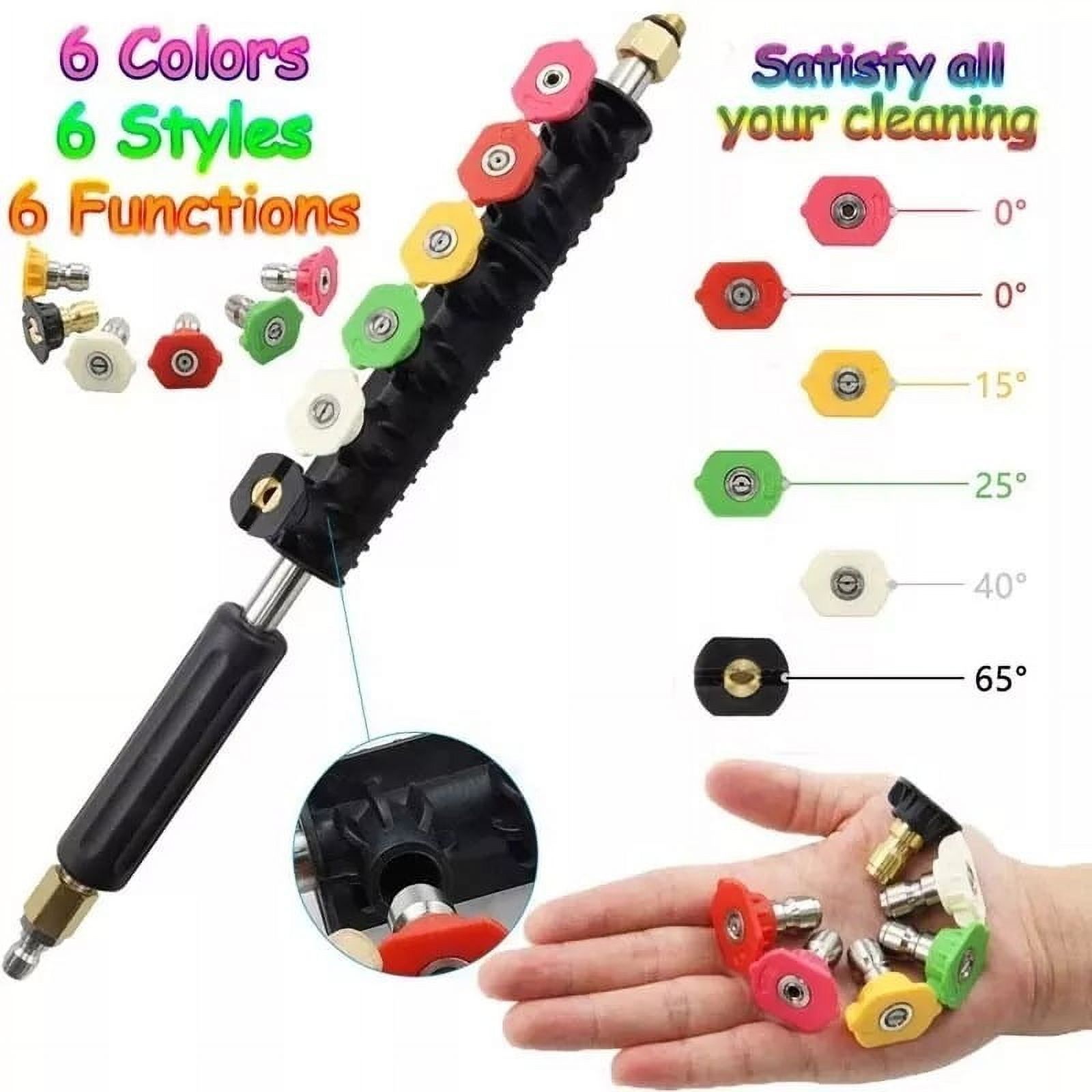 4000PSI 120" Pressure Washer Wand Extension Power Lance Gun Attachment Nozzle Tip