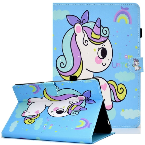 Allytech Flip Case for Kindle Paperwhite 2021(11th Gen, 6.8"), Signature Edition 2021 Case with Pen Holder, Book Style Stand Auto Sleep Cover with Card Slots for Paperwhite 11th Gen 2021,Small Unicorn