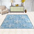 thumbnail image 2 of Yayeee Area Rugs for Living Room 6.7'x4.8' Non Slip Washable Bedroom Floor Carpet, Blue Snowflake, 2 of 5