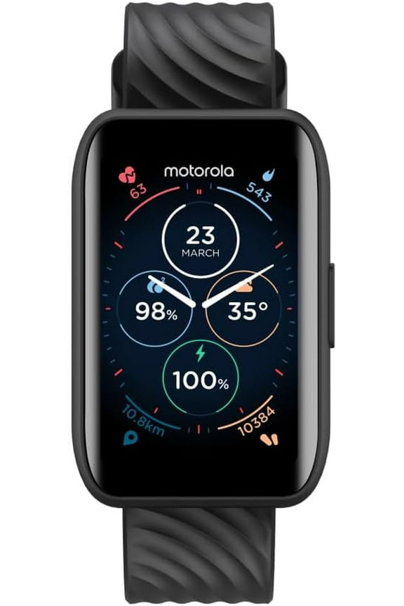 Restored Motorola Moto 40 Bluetooth Smartwatch -10 Days Battery Life, Google Fit Integration, 1.5'' Crystal Clear Display, Heart Tracking, in-Depth Sleep Tracking, iOS and Android Compatible