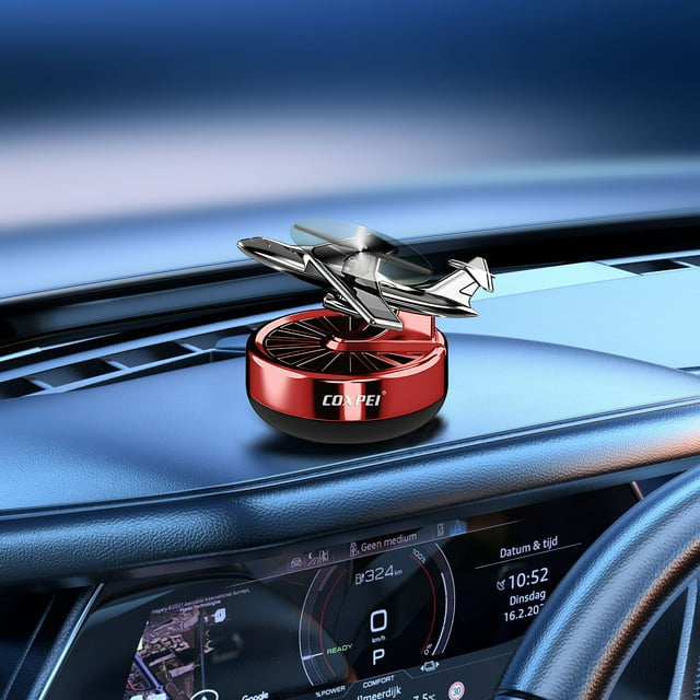 Fiudx Difusor Solar de Avión, Rotación de Aromas con Energía Solar, Diseño Innovador de Helicóptero, para Uso En Coche y Hogar, Fragancia Duradera, Ideal Como Regalo para La Familia, 140 Ml