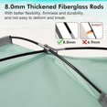 thumbnail image 2 of Beach Tent Anti-UV Portable Sun Shade Shelter for 3/4/6/8 Person, Extendable Floor with 3 Ventilating Mesh Windows Plus Carrying Bag, Stakes and Guy Lines-xlk, 2 of 7