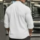thumbnail image 4 of Blusa y camisa de manga larga con cuello alto para hombre, color liso, cuello alto, botones, cárdigan de manga larga, blusa de poliéster para hombre, 4 of 9