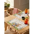 thumbnail image 5 of Placemat Easter Spring Flower Easter Egg Rabbit Kitchen Dining Table r Accessories 4/6pcs Heat Resistant Tableware Mat, 5 of 7
