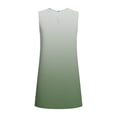 thumbnail image 6 of Uootdi Womens Mini Dresses Gradient Color Sleeveless Crew Neck Ruffle Hem Loose Fit Flowy Lightweight Summer Casual Sundresses Vacation Style Gift, 6 of 7