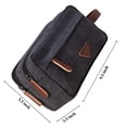 thumbnail image 2 of Organizador de viaje para hombres para artículos de tocador, de cuero y lona con dos compartimentos, de color negro, 2 of 8