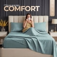 thumbnail image 4 of BEDDORA Queen Bed Sheet Set, 4-Piece Microfiber Deep Pocket Sheets, Ultra-Soft, Wrinkle-Free, Harbor Grey, Adult, Solid, 4 of 9