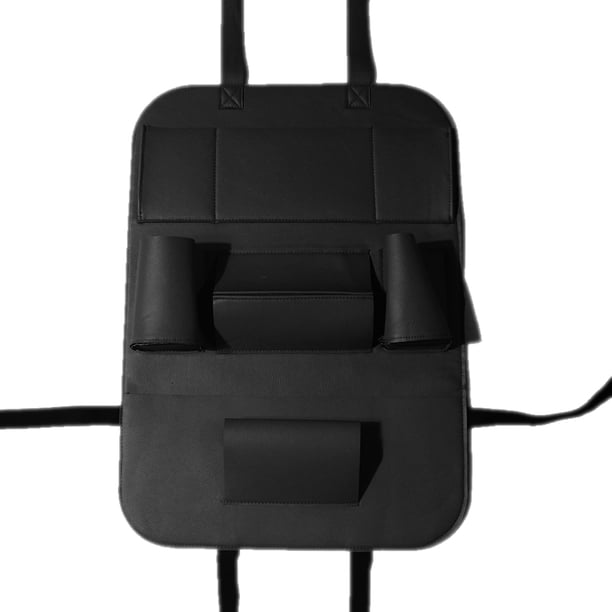 Asiento de cuero de la PU Asiento de coche Back Organizer Backseat Storage Box Black Carevas Bolsa de almacenamiento de asiento