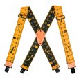 thumbnail image 4 of MELOTOUGH Suspenders For Men Heavy Duty Men's Suspenders 2" Wide Elastic Braces X Shape with Construction Clip Yellow Rule, 4 of 8