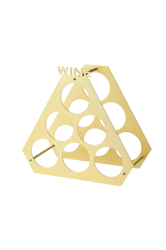 Metal Double-Sided 6-Bottle Wine Rack, Holds 6 Bottles of Wine