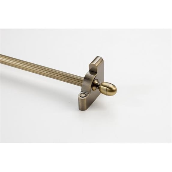 Zoroufy 01616-03616 72 in. Heritage Solid Stair Rod Set Extended Brackets Acorn Finial in Antique Brass