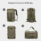 thumbnail image 3 of Mochila WITZMAN de lona de viaje, equipaje de mano, 21 x 12 x 7 cm, militar, 3 of 6