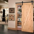 thumbnail image 3 of 36 in. x 84 in.  Farm Style Sliding Door, Unfinished with Sliding Door Hardware Kit, 3 of 8
