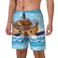 thumbnail image 1 of Balery Animals on Noah's Ark Bañador para hombre, shorts de playa de secado rápido con entrepierna y forro de compresión-X-Large, 1 of 6