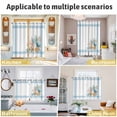 thumbnail image 5 of Blue Coastal Kitchen Curtains Window Panels, Nautical Starfish Eucalyptus Leaf Coral Striped Insulated Window Treatment Curtain, Grommet Curtains for Bedroom/Living Room/Bathroom, 2 Piece 52"Wx63"L, 5 of 8