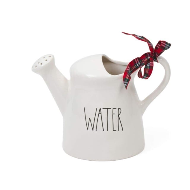 Rae Dunn by Magenta Ceramic Watering Can- Inscribed Water in Large Letters LL