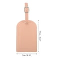 thumbnail image 2 of Unique Bargains 1 Pc Vertical Flip Luggage Tag for Travelling Pink Polyurethane, 2 of 5