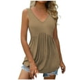 thumbnail image 2 of sovlvnd Women's Plus Sizes Tank Tops Summer Sexy Solid color Sleevesless V Neck Top Tank Blouse Summer Casual Loose Comfy Tee Blouse Tank Tops, 2 of 9