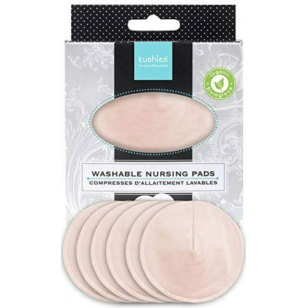Kushies Organic Jersey Nursing Pads - Pink/Ecru