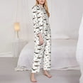 thumbnail image 3 of Daiia Dachshund Dog for Women's Long-Sleeved Pajama Set – Soft & Comfortable Sleepwear Button-Up Pajamas Cozy Lounge Wear-Small, 3 of 7