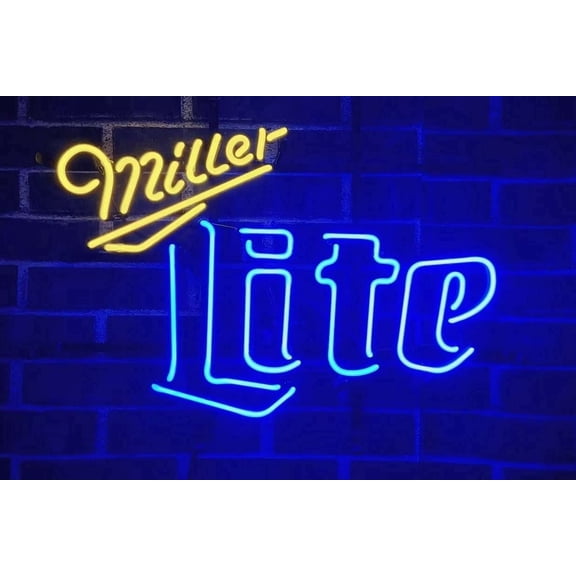 Queen Sense 20"x16" Custom Millers Lite Neon Sign Man Cave Beer Pub Bar Artwork Handmade Wall Decor Gift Neon Light 120MLBY