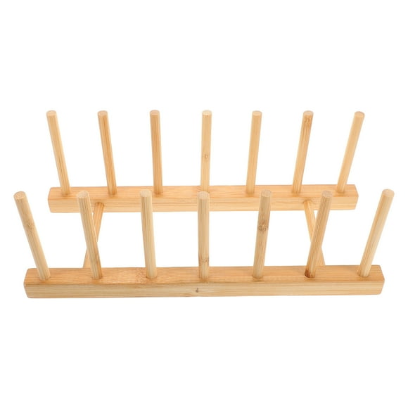Práctico estante de madera para guardar carretes de hilo, ideal para ganchillo y costura. Dispensador de hilo.