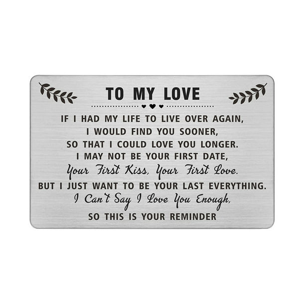 Degasken Romantic Anniversary Card for Men Husband - I Just Want To Be ...