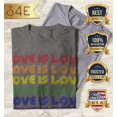 thumbnail image 2 of S4E Men's Love is Love Rainbow Gay Pride T-Shirt Medium Charcoal, 2 of 4