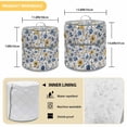 thumbnail image 6 of Yellow Blue Floral Pressure Cooker Cover Vintage Leaf Dust Cover for Kitchen Appliances with Top Handle & Storage Pockets, Fits 8 Quart Instant Pot, Air Fryer, Crock Pot, 6 of 9